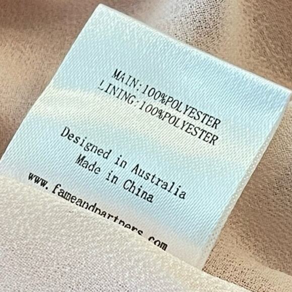 Fame and Partners Marissa Ruffle Maxi Dress Pale Pink Lined Boho Size 2 NWT - Picture 9 of 10